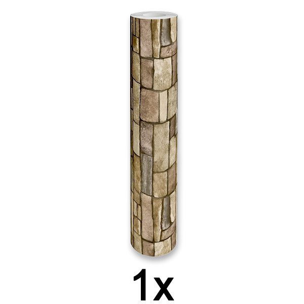 1x Zelfklevend 3D Bakstenen Wandpaneel | WALLCORWRAP